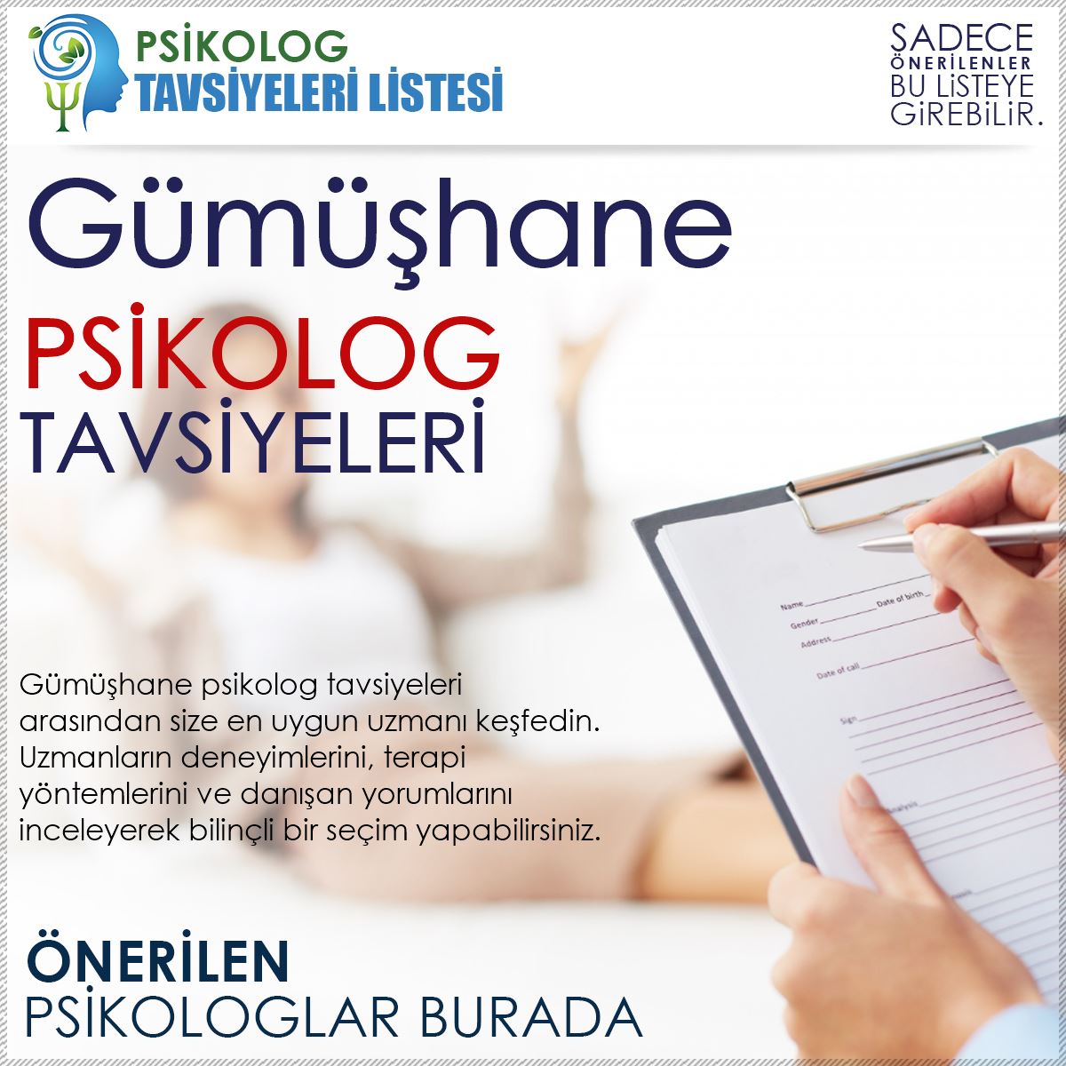 Gümüşhane Psikolog Tavsiyeleri